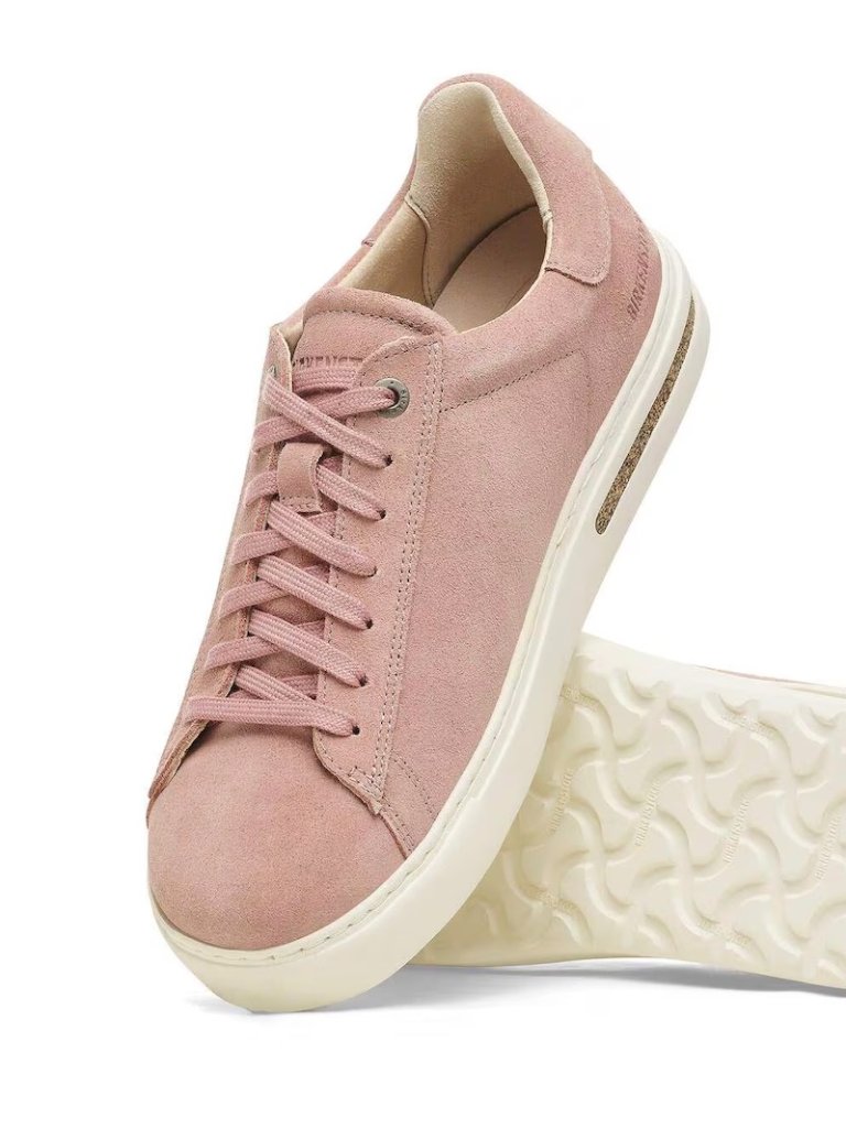 Birkenstock Bend Low Suede Leather Sneakers In Pink Clay Unisex Wm's 8.5 New